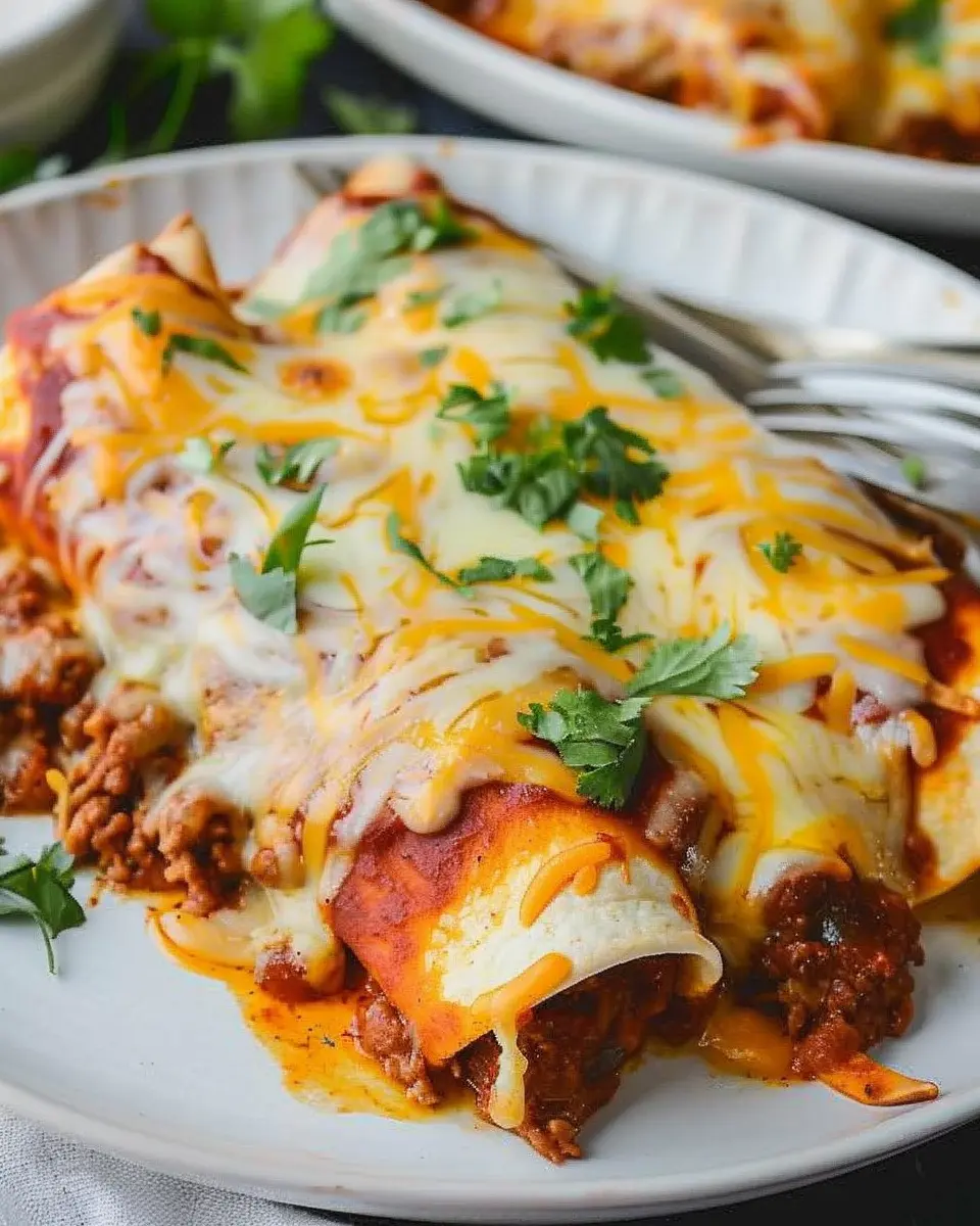 Family Favorite Cheesy Ground Beef Enchiladas for Easy Dinner