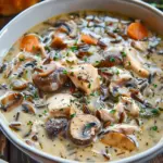 creamy Mushroom Chicken and Wild Rice Soup