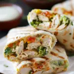 Chicken and Broccoli Grilled Burritos