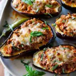 Bolognese-stuffed eggplants