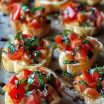 Cheesy Bruschetta Bites