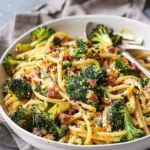 Charred broccoli and chorizo pasta recipe