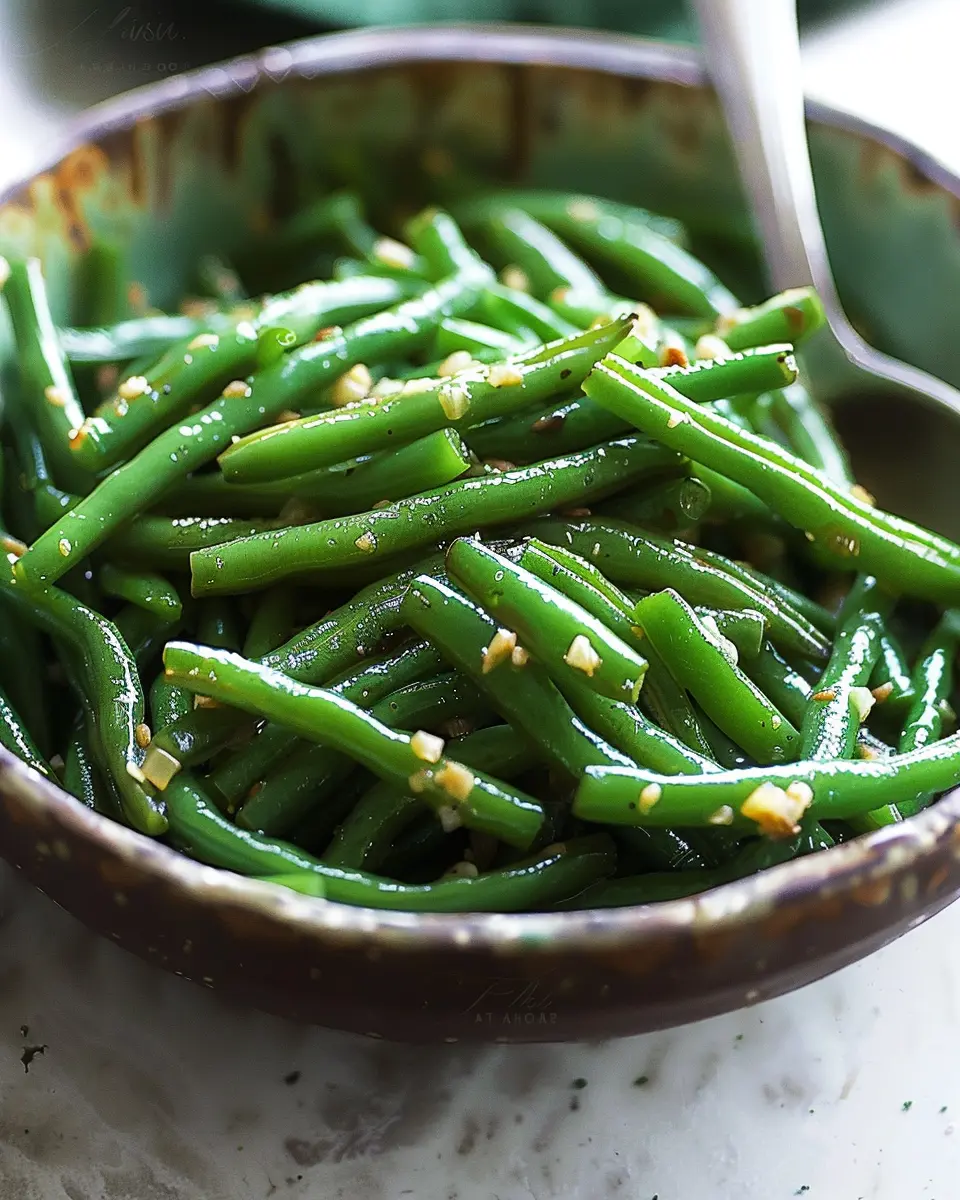 Garlic butter sauteed green beans: the best quick side dish
