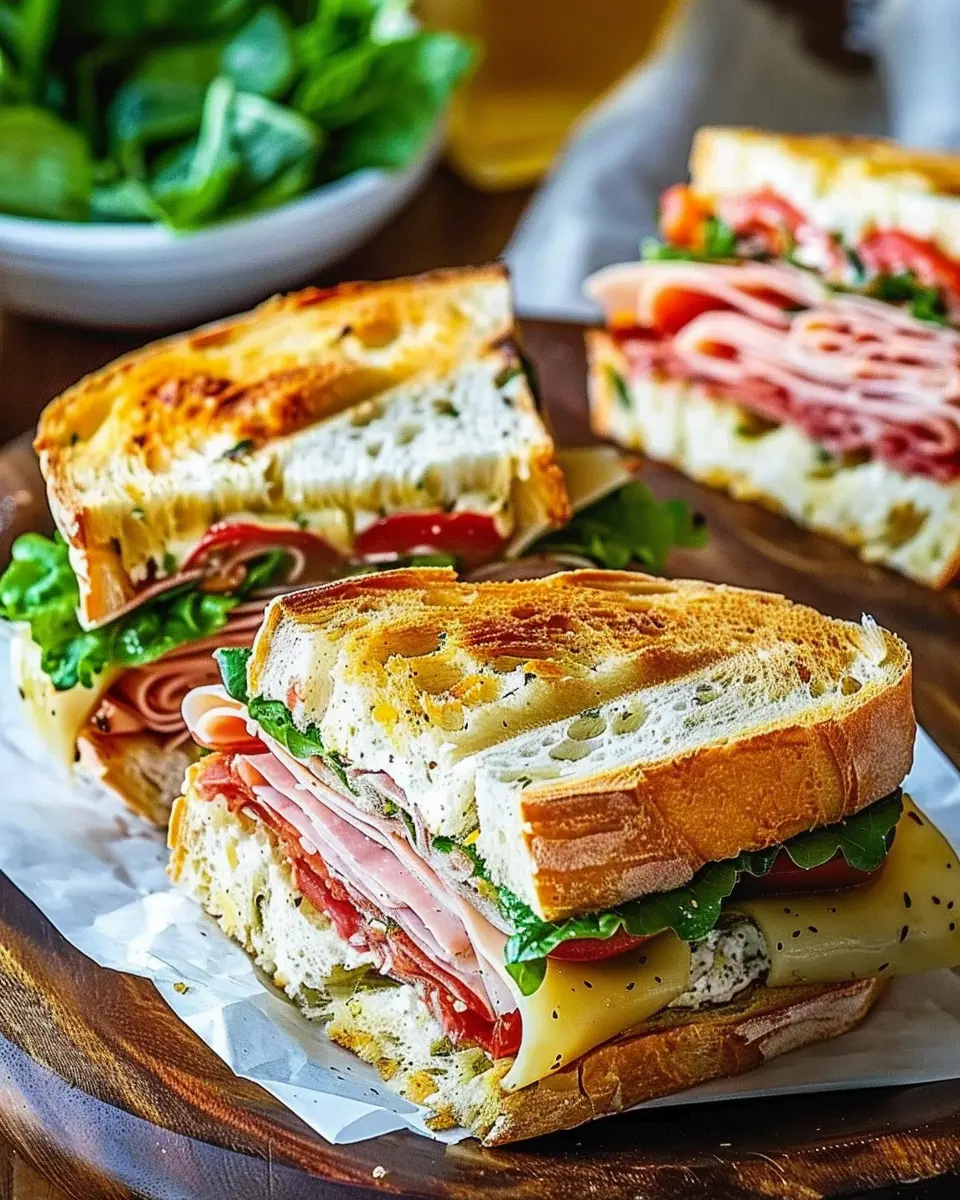 Italian Pressed Sandwiches: Easy Recipes with Turkey Bacon &amp; Chicken Ham