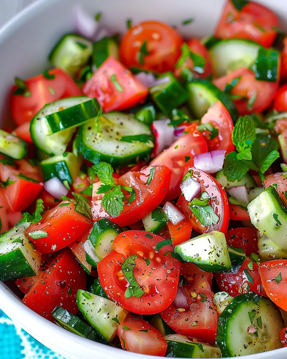 Mediterranean Salad with Tomato and Cucumber: Refreshing and Easy