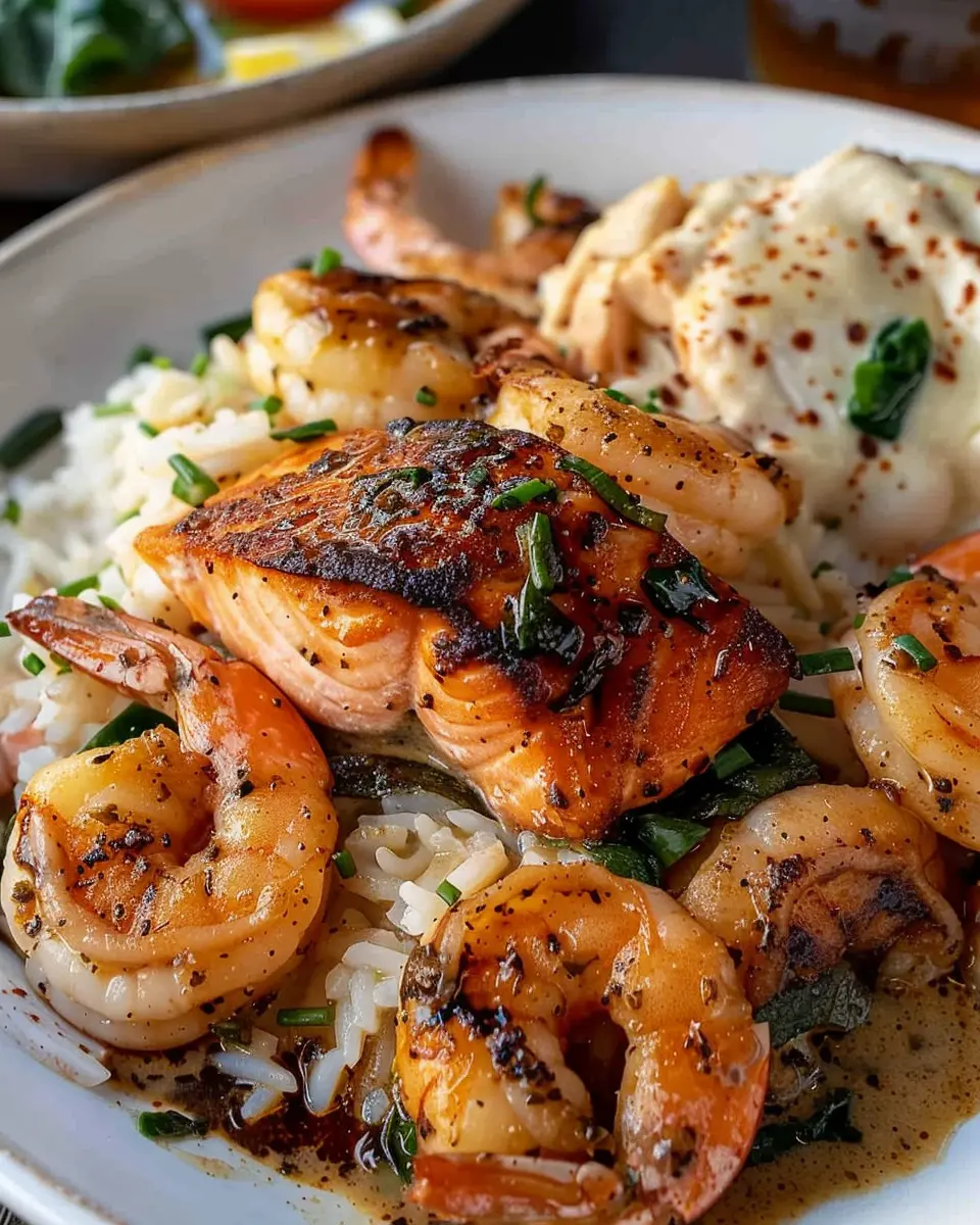 Cajun Salmon and Shrimp