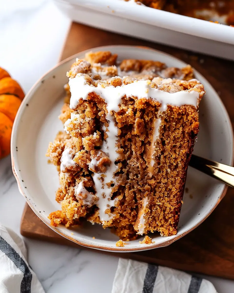 Pumpkin Coffee Cake with Crumb Topping
