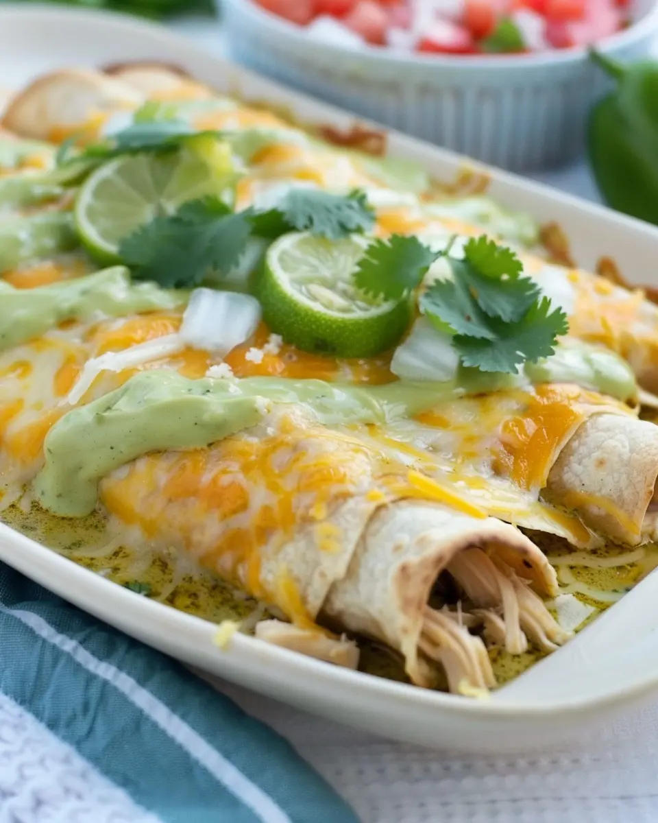 Chicken Enchiladas with Green Sauce