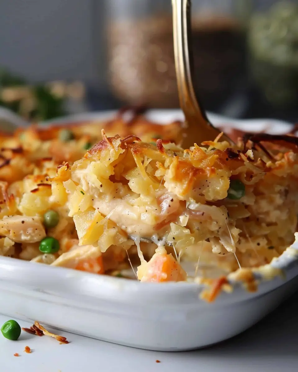 Chicken &amp; Hash Brown Casserole: Easy Comfort Food Delight