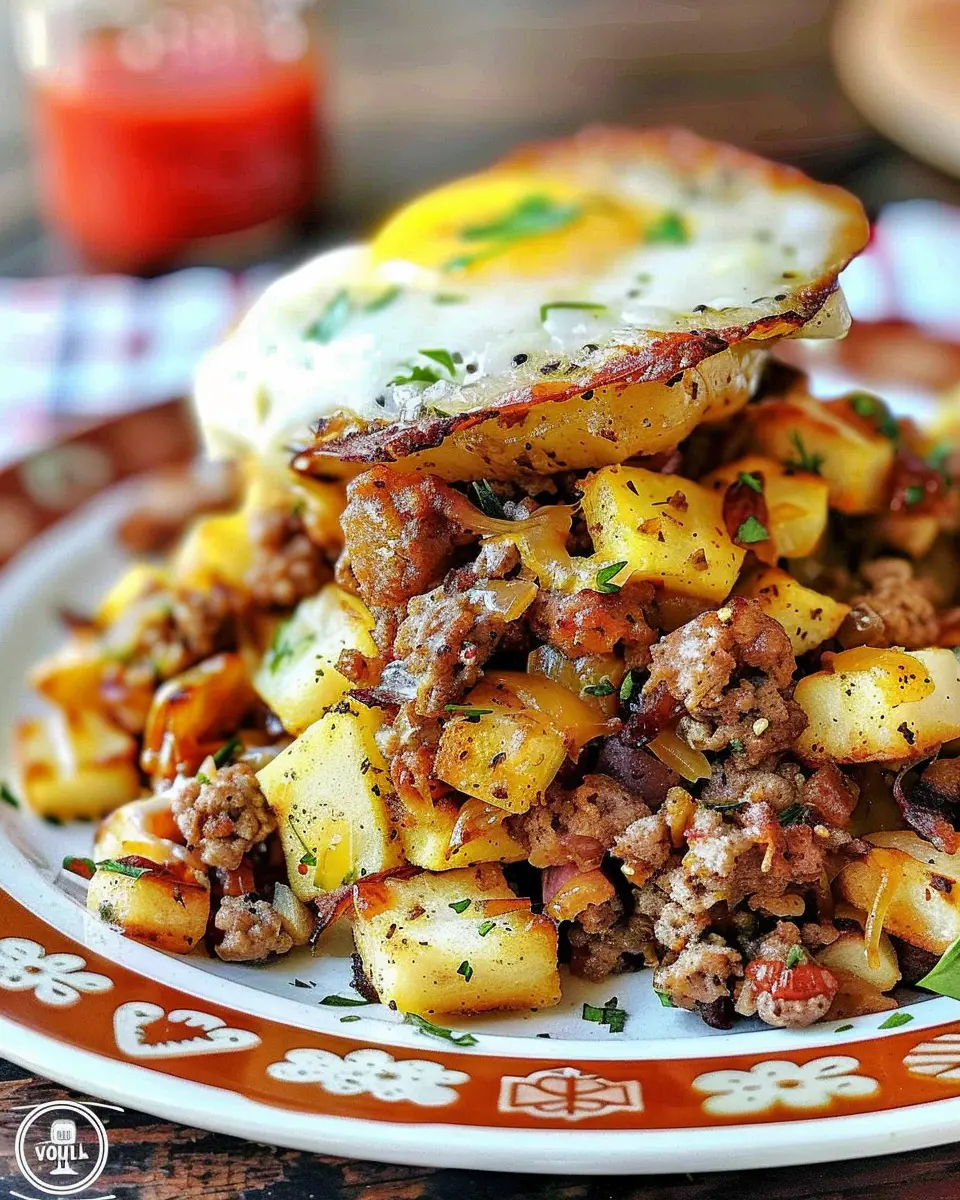 Old School Hamburger Hash: Juicy Turkey Bacon &amp; Chicken Ham Delight