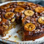 Banana Upside Down Cake with Chocolate Chips