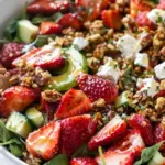 Strawberry Crunch Salad with Champagne Vinaigrette