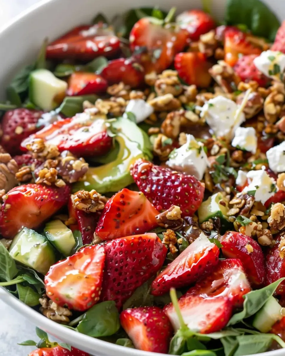 Strawberry Crunch Salad with Champagne Vinaigrette